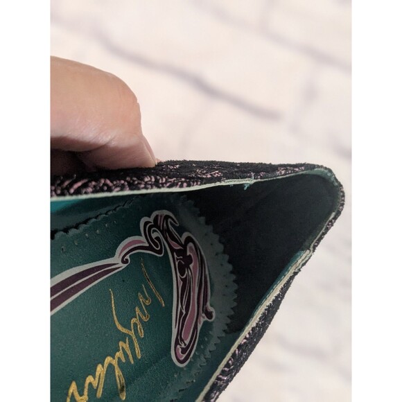 Irregular Choice Purple & Black  velvet Shimmer Print Pointed Heels Women 39.5 - Picture 11 of 12